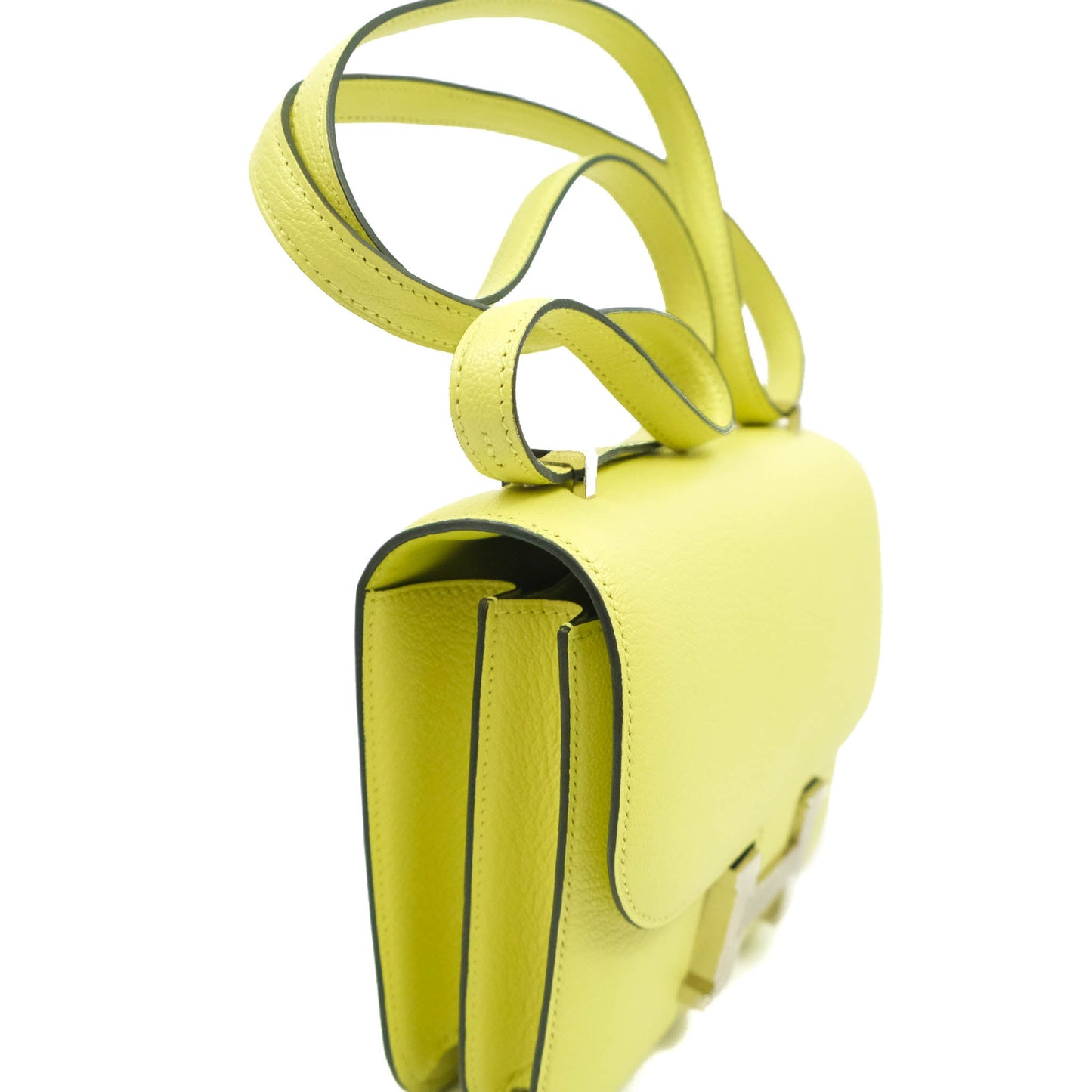 Hermès Constance Mini 18cm R9 Jaune Bourgeon Chevre Mysore Palladium Hardware