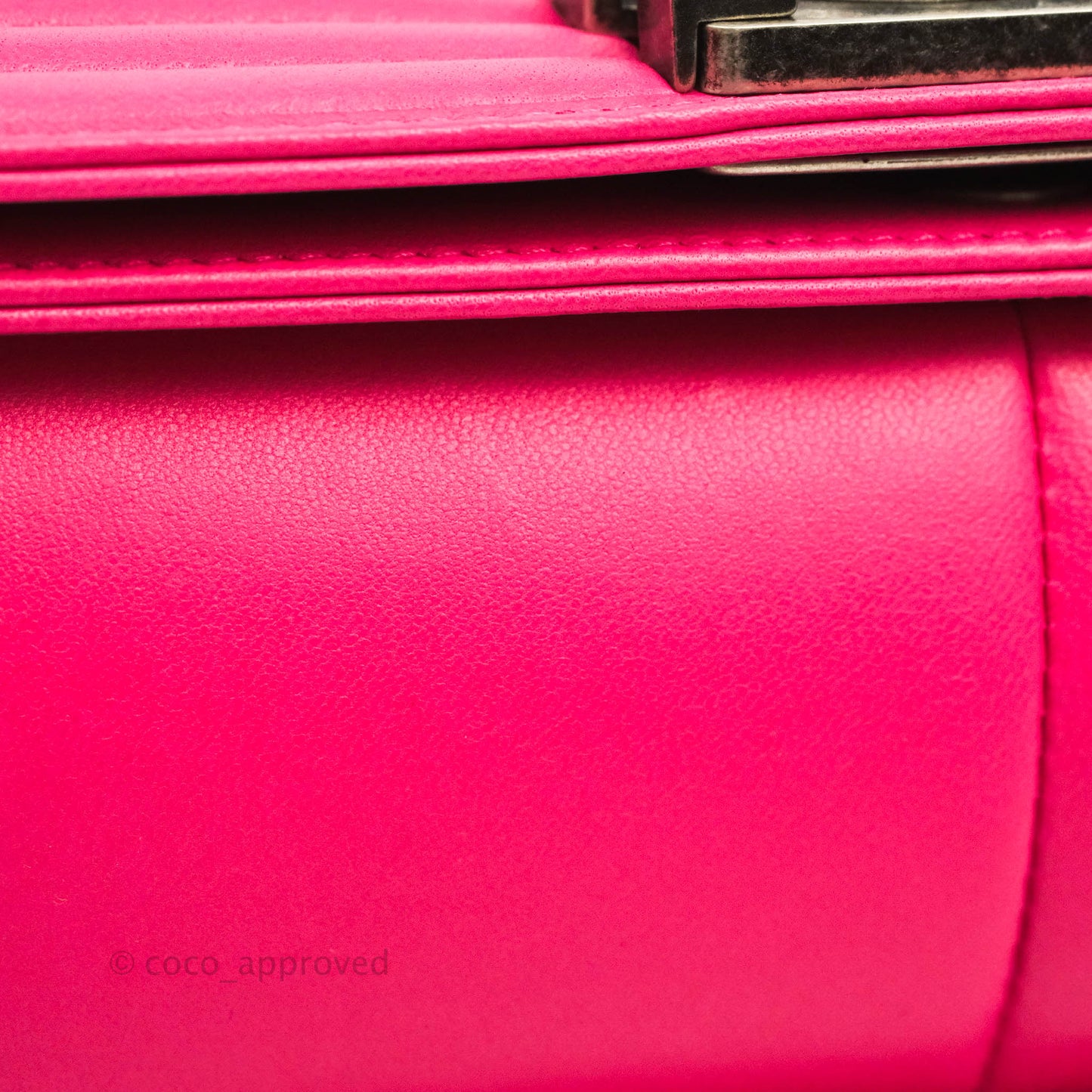 Chanel Quilted New Medium Boy Dark Pink Lambskin Ruthenium Hardware