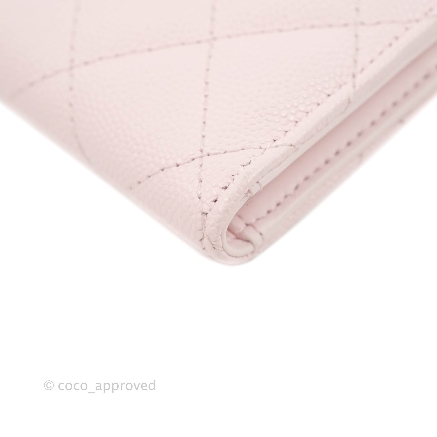 Chanel Folded Double Zip Coin Case Card Pink Caviar Gold Hardware