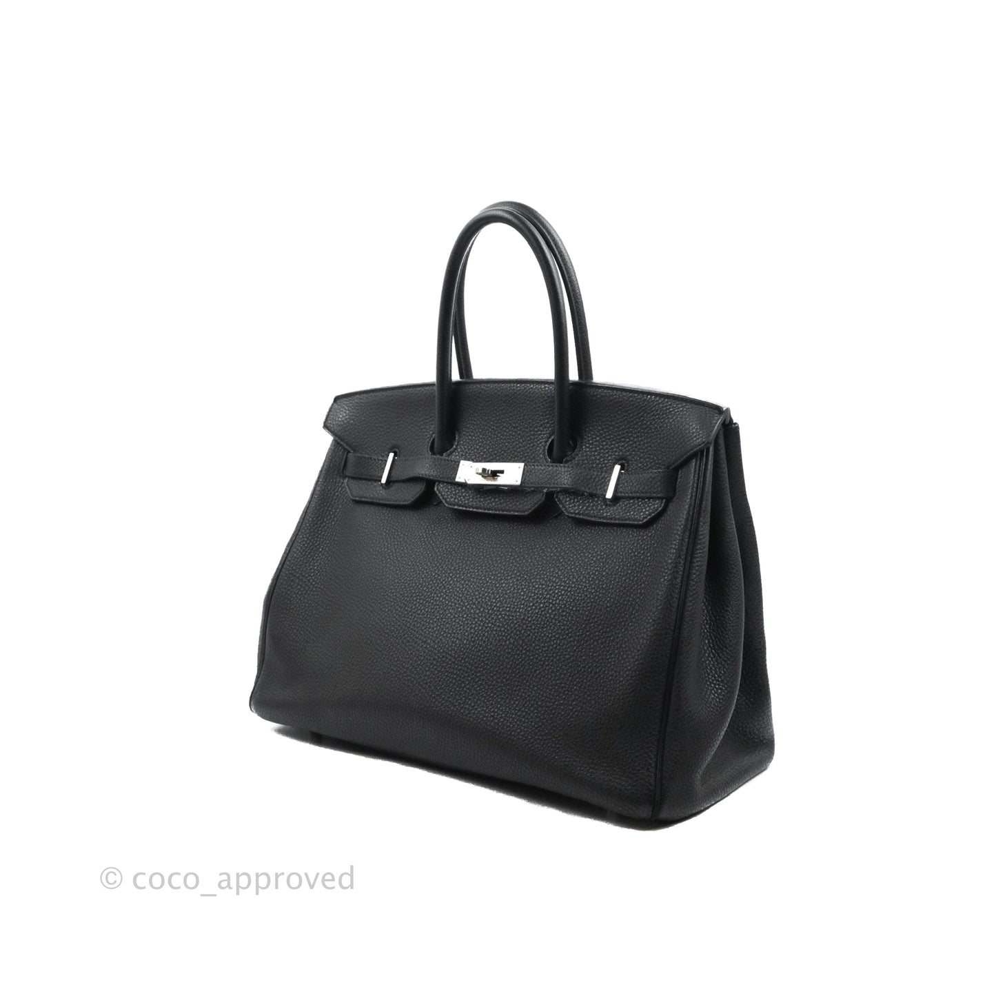 Hermès Retourne Birkin 35 Black Togo Palladium Hardware