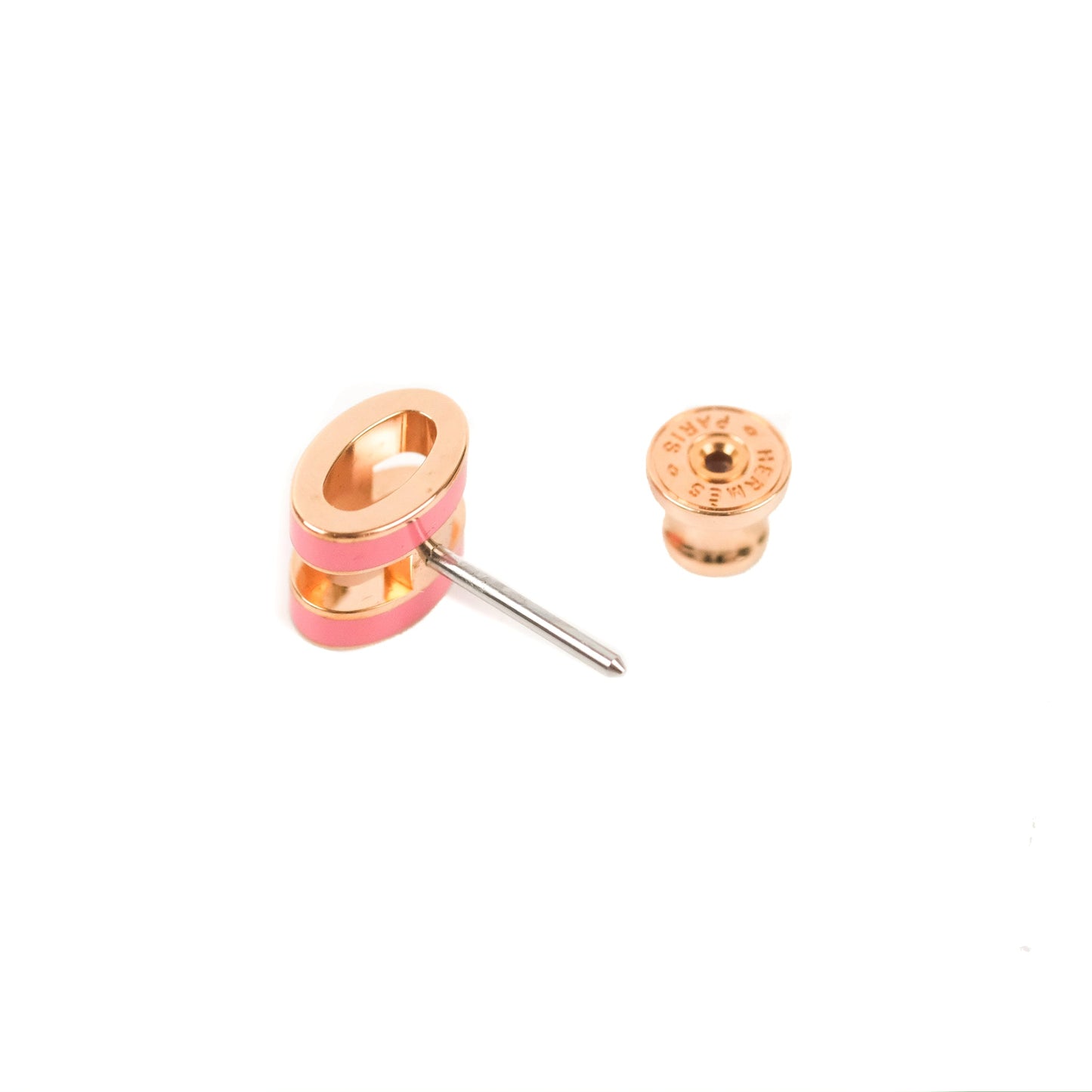 Hermès Mini Pop H Earrings Rose Azalee Rose Gold Hardware
