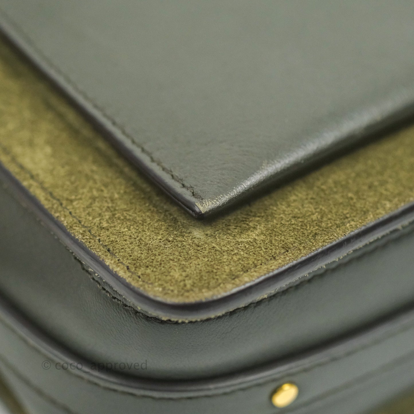 Chloe Small Roy Bag Army Green Calfskin Gold Hardware