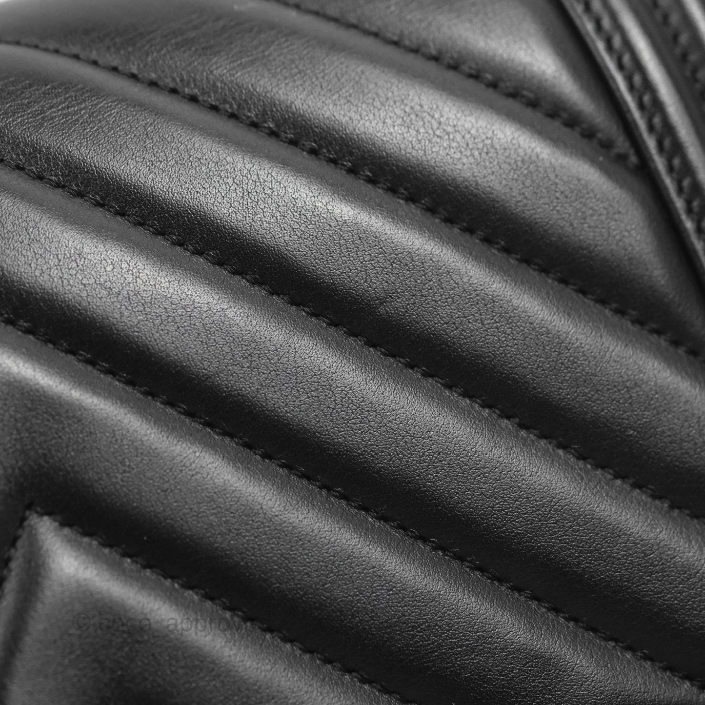 Chanel Chevron Medium Boy Black Calfskin Aged Gold Hardware