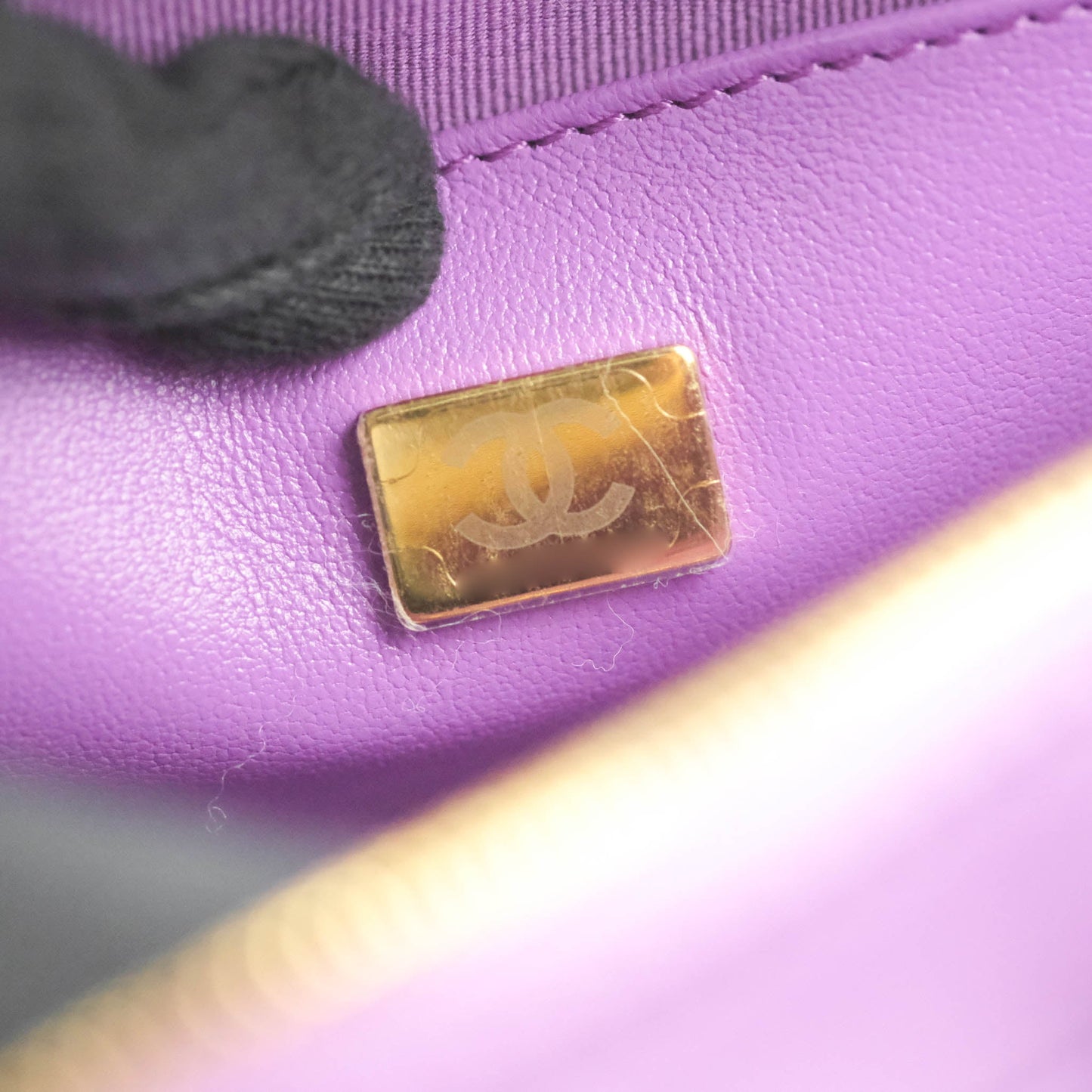 Chanel Large Heart Bag Purple Lambskin Gold Hardware 22S