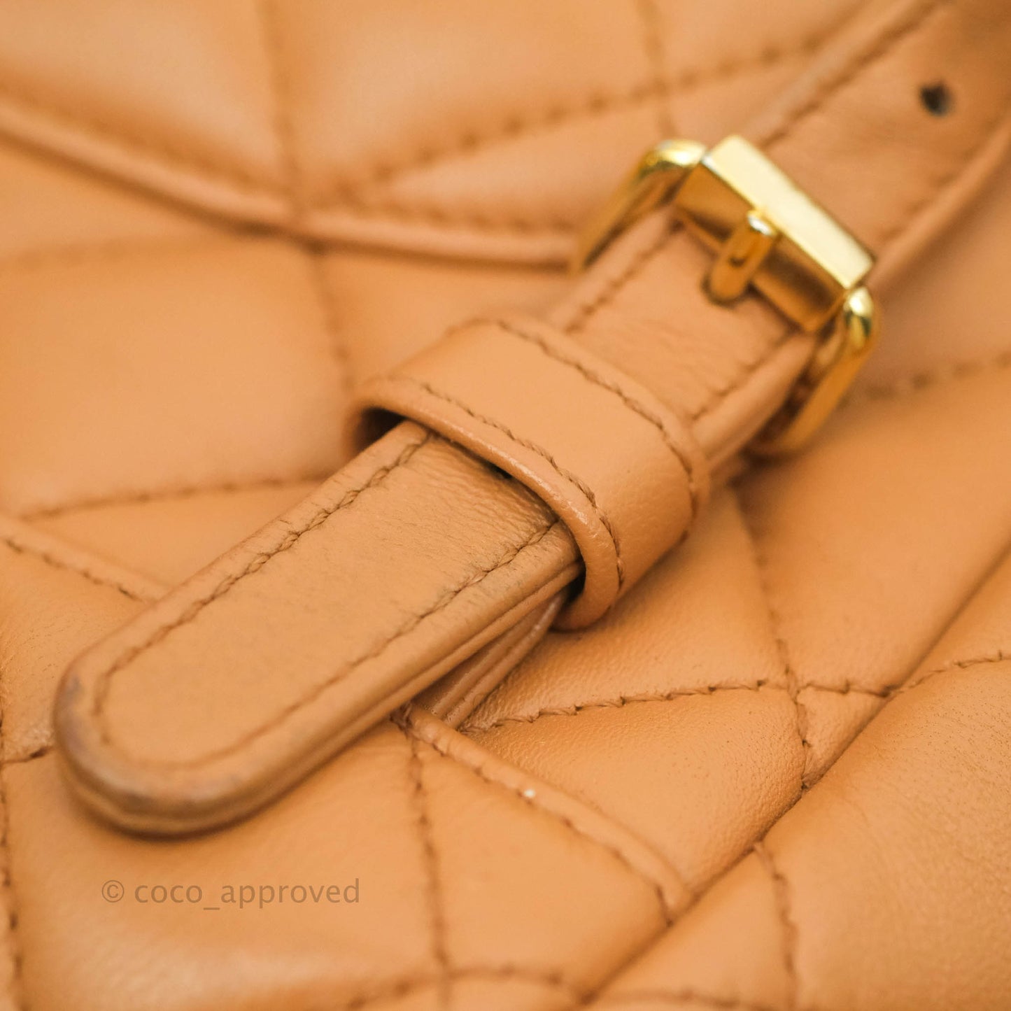 Chanel Quilted Small Urban Spirit Backpack Caramel Dark Beige Calfskin Gold Hardware