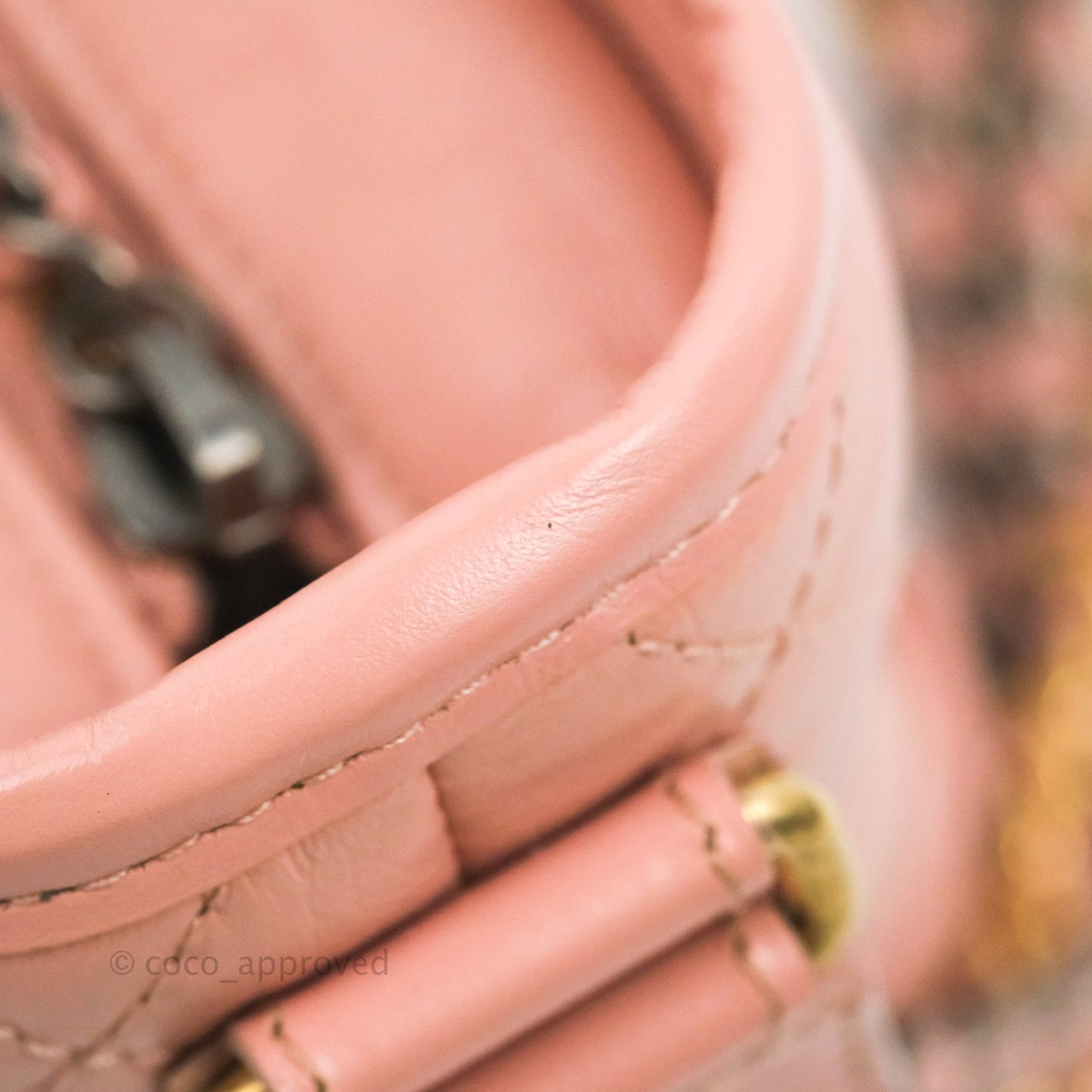 Chanel Quilted Small Gabrielle Hobo Pink Aged Calfskin