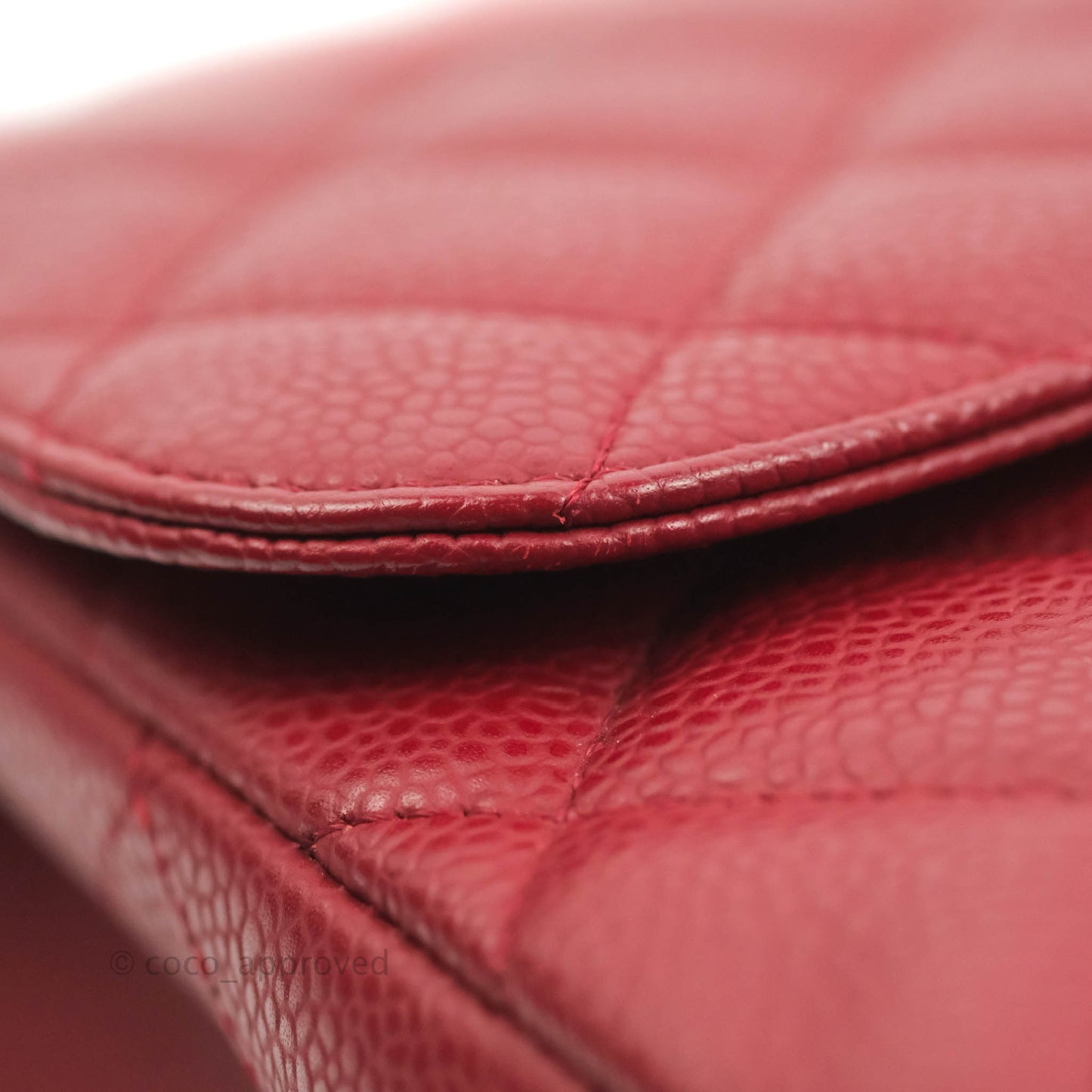 Chanel Jumbo Single Flap Burgundy Caviar Silver Hardware⁣⁣