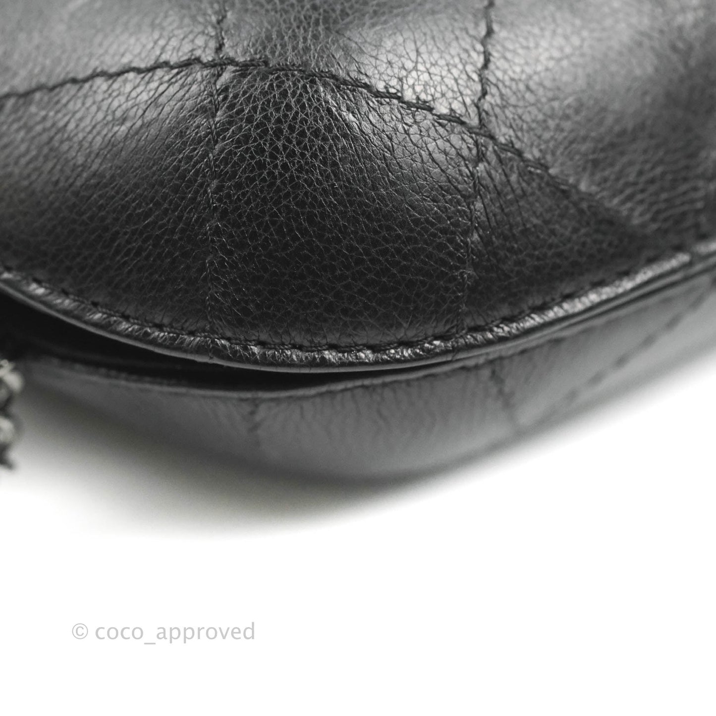 Chanel Small Gabrielle Drawstring Bag Black Calfskin