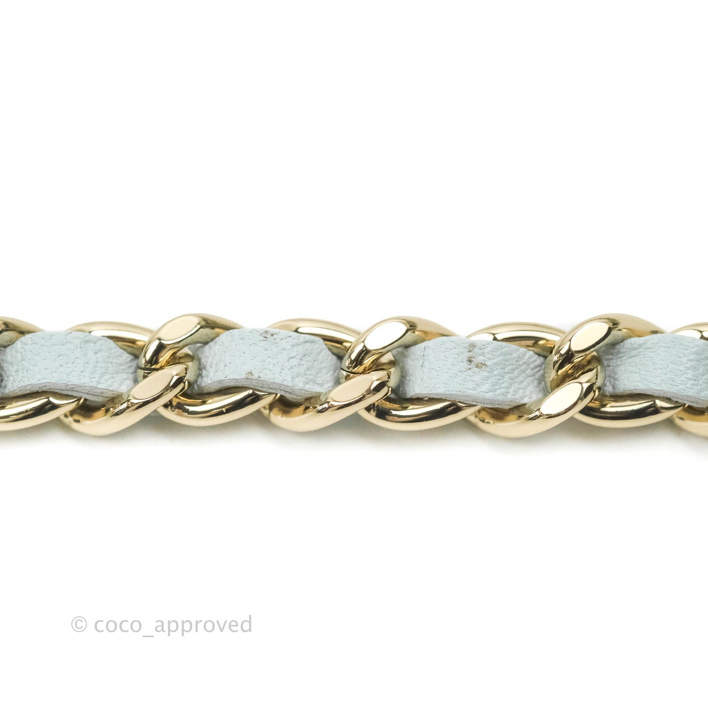 Chanel Mini Top Handle Vanity With Chain Light Blue Lambskin Gold Hardware