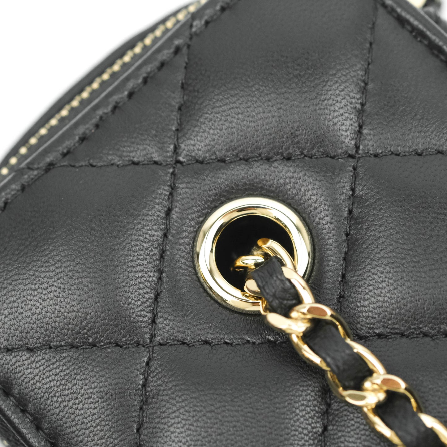 Chanel Vanity with Classic Chain Black Lambskin Gold Hardware