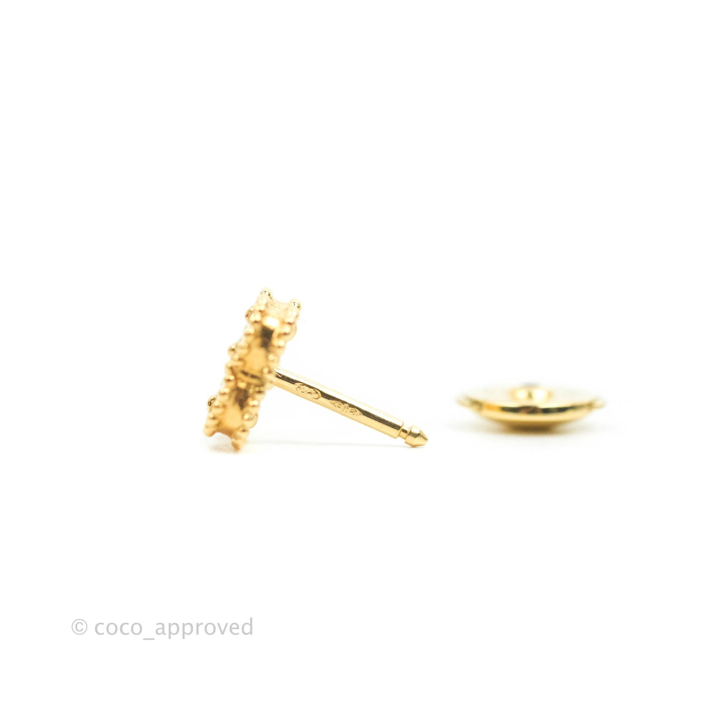 Van Cleef & Arpels Sweet Alhambra Earrings White Mother-of-pearl Yellow Gold