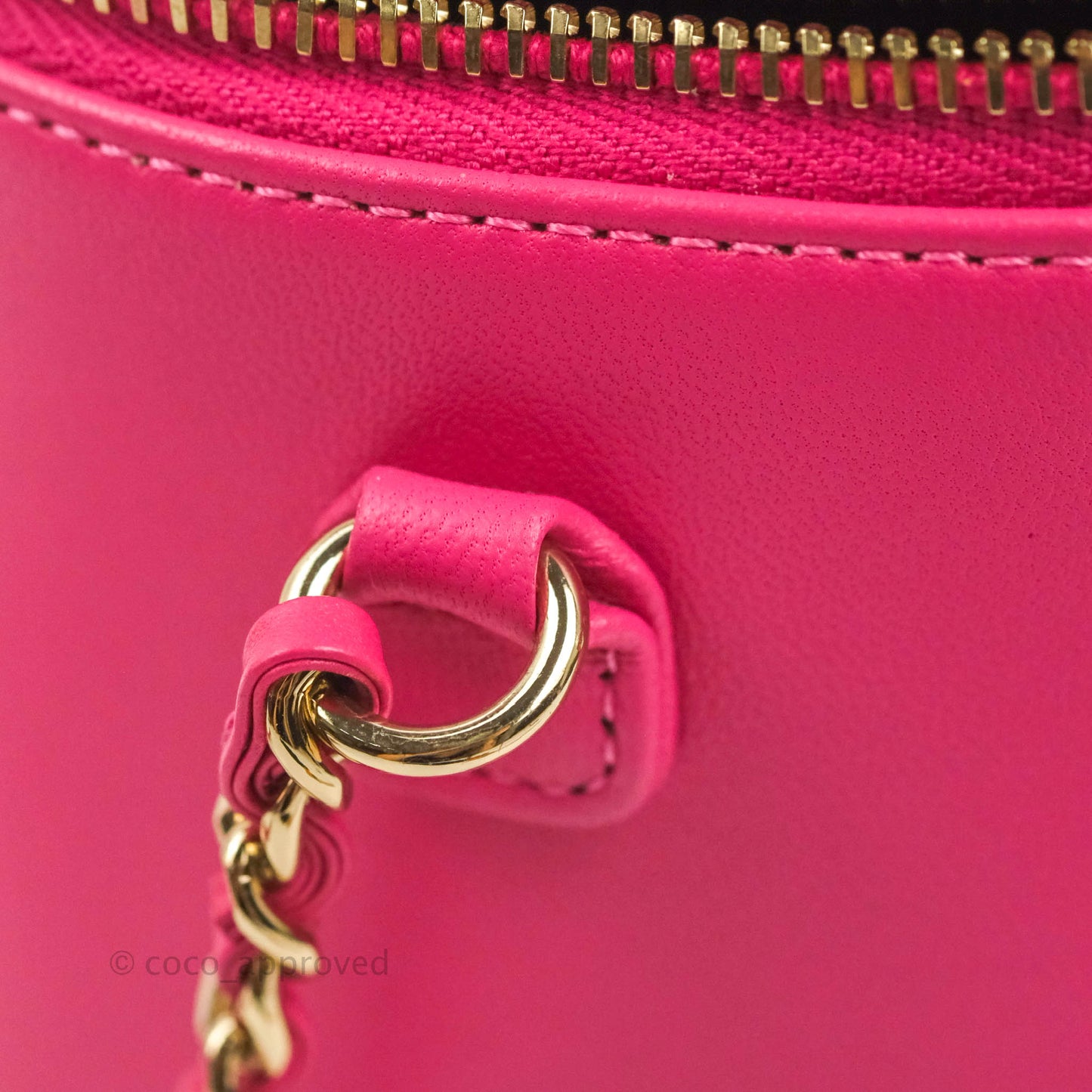 Chanel CC Mania Vanity Case Pink Lambskin Gold Hardware