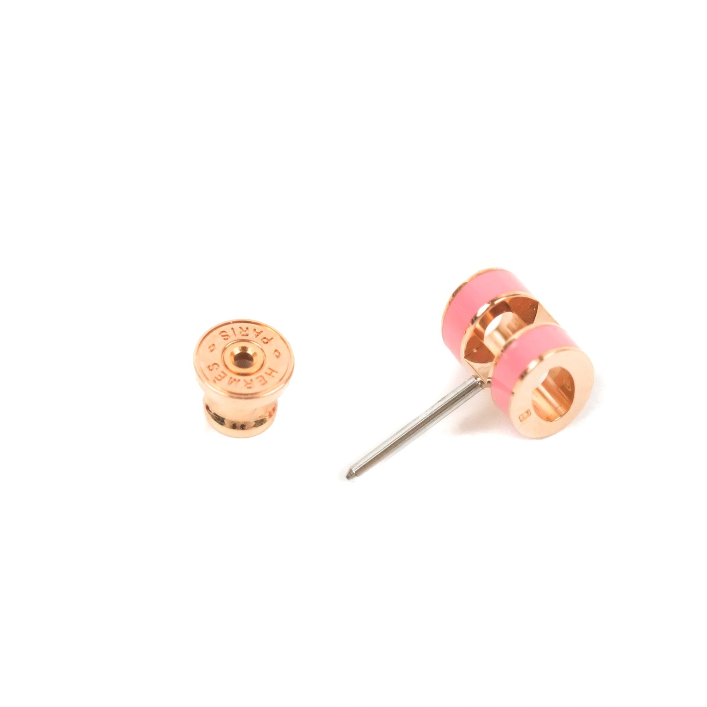 Hermès Mini Pop H Earrings Rose Azalee Rose Gold Hardware