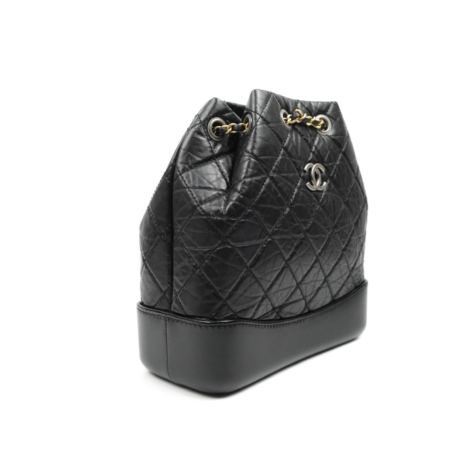 Chanel Small Gabrielle Backpack Black Aged Calfskin