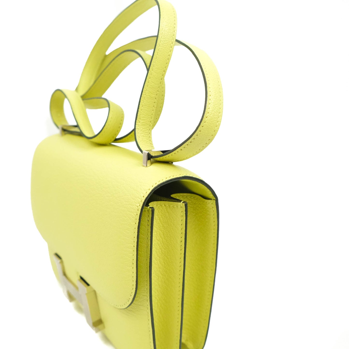 Hermès Constance Mini 18cm R9 Jaune Bourgeon Chevre Mysore Palladium Hardware