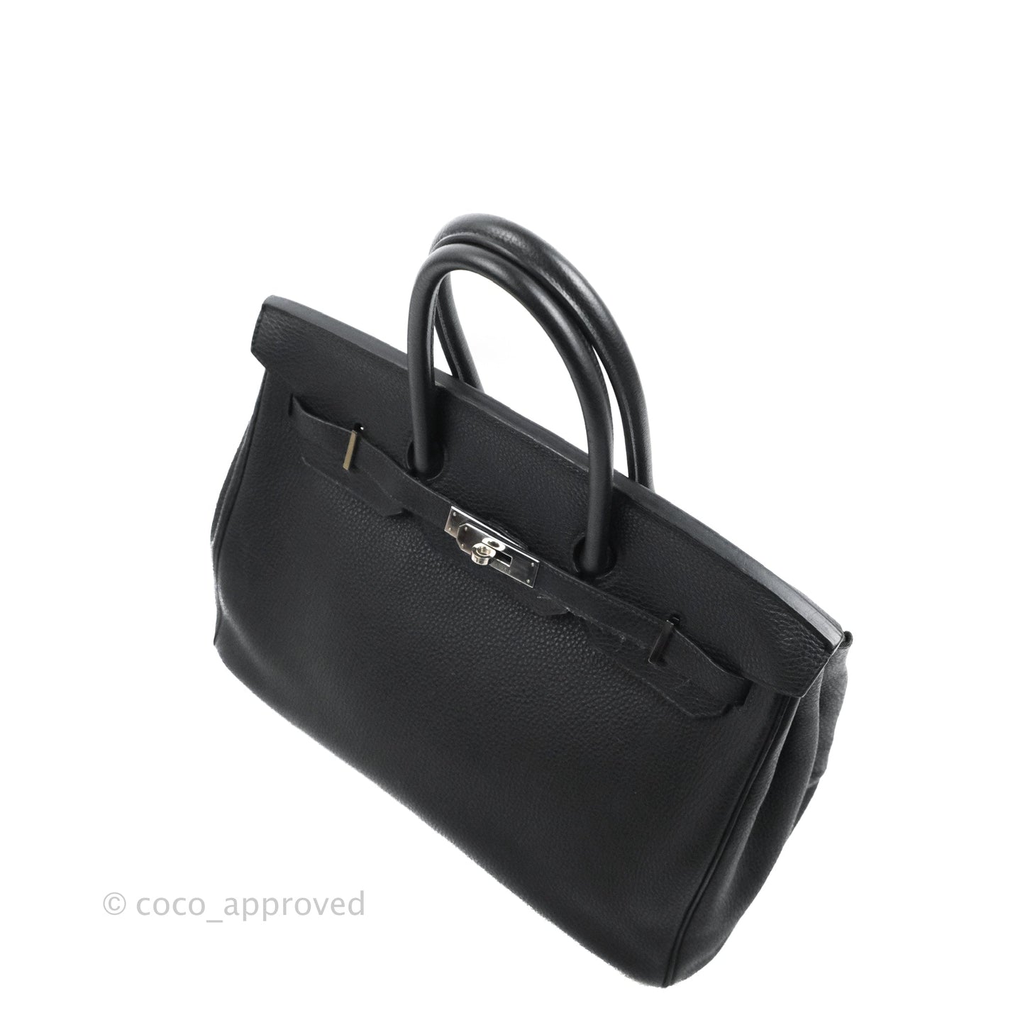 Hermès Retourne Birkin 35 Black Togo Palladium Hardware