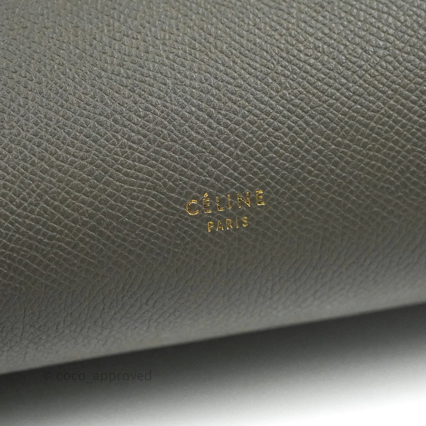 Celine Mini Belt Bag Grey Grained Calfskin Gold Hardware