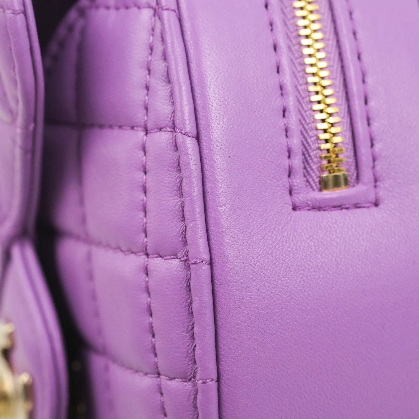 Chanel Large Heart Bag Purple Lambskin Gold Hardware 22S