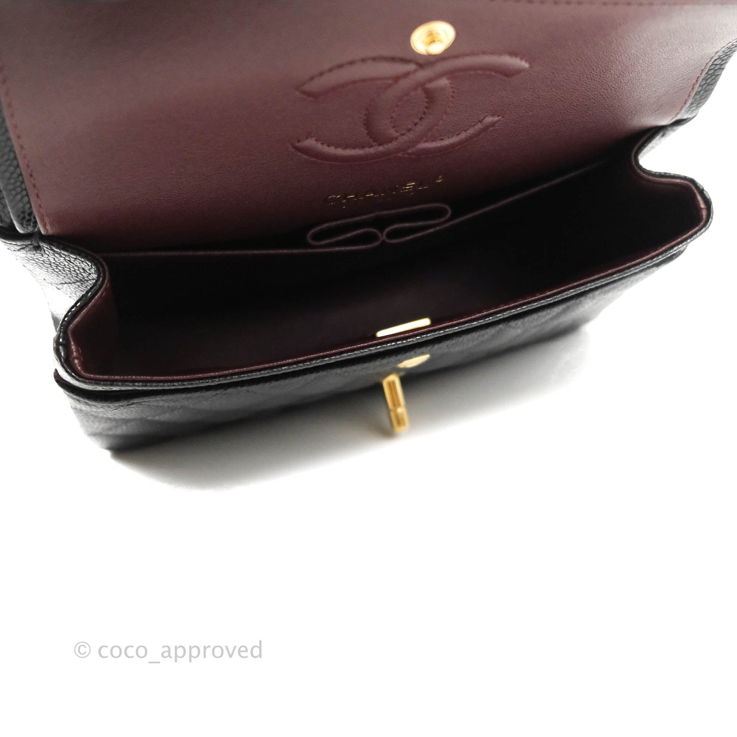 Chanel Small Classic Quilted Flap Black Caviar Gold Hardware