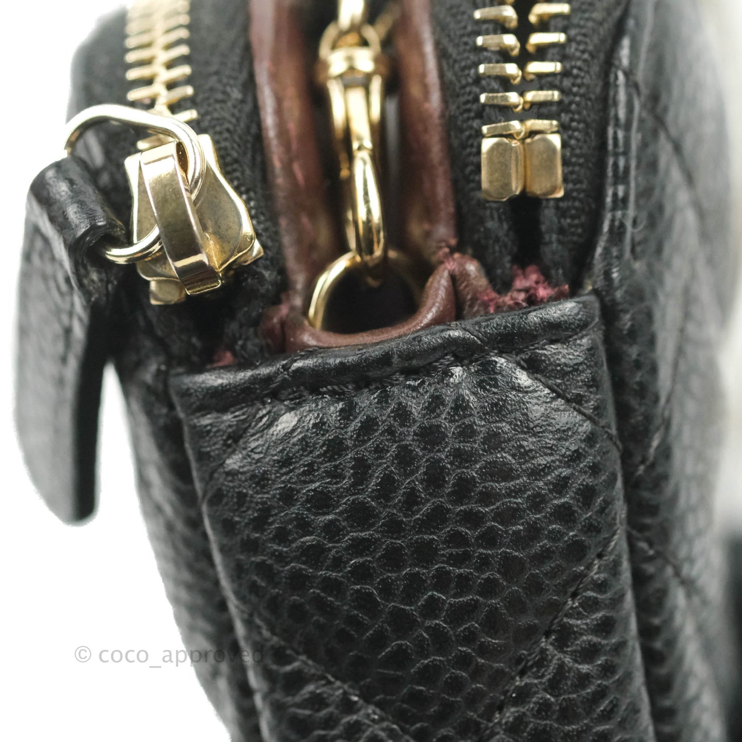 Chanel Quilted Clutch With Chain Black Caviar Gold Hardware