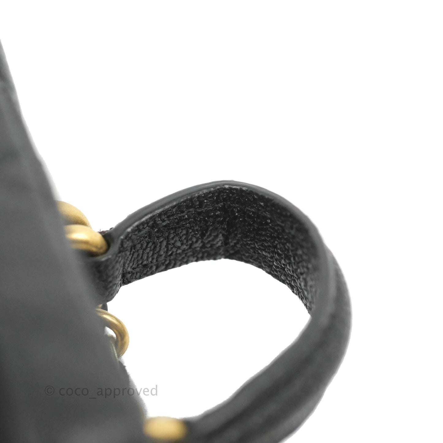 Chanel Quilted Mini Top Handle Vanity With Chain Black Caviar Aged Gold Hardware