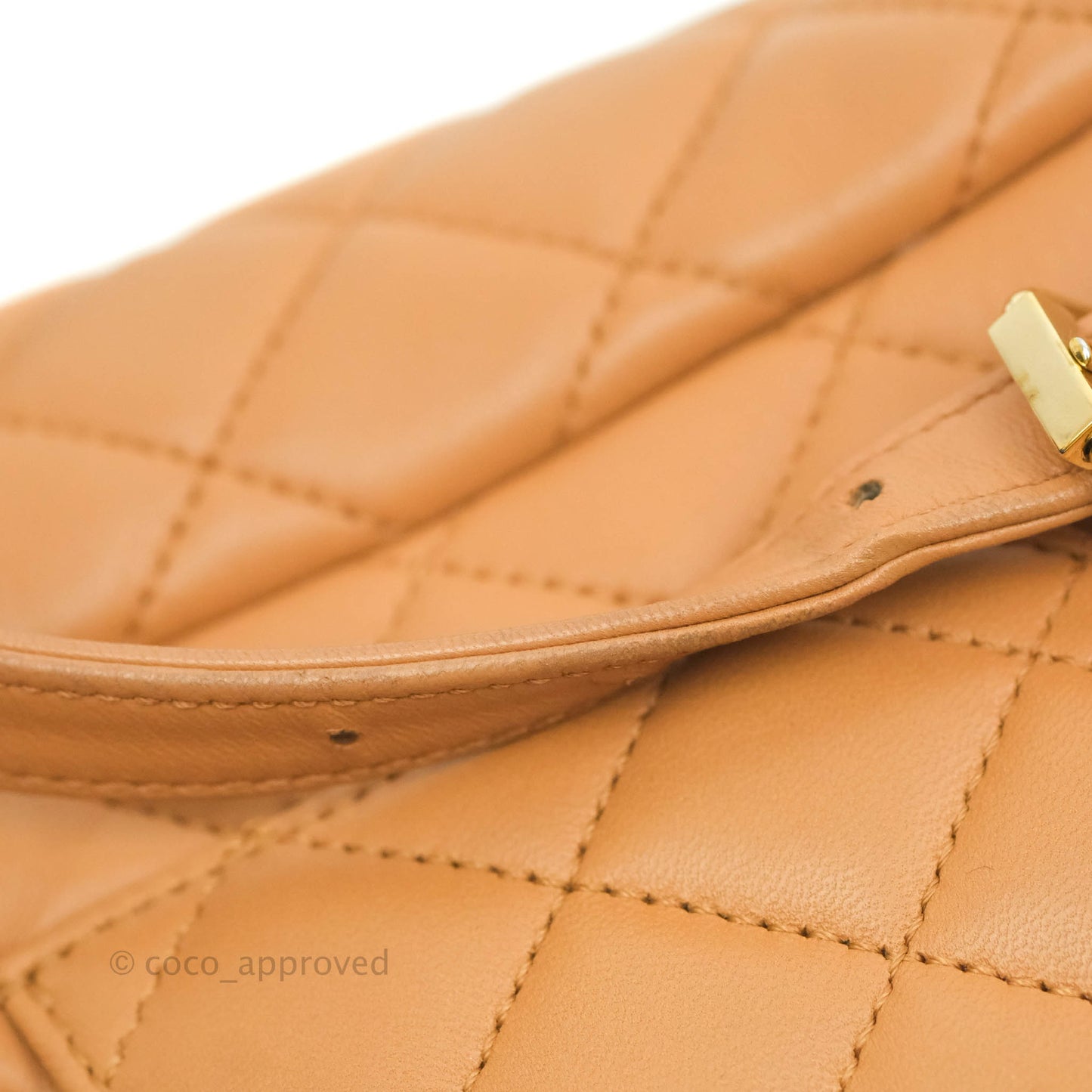 Chanel Quilted Small Urban Spirit Backpack Caramel Dark Beige Calfskin Gold Hardware