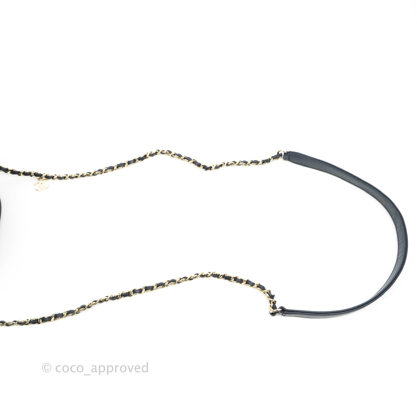Chanel CC Mania Vanity Case Navy Lambskin Gold Hardware