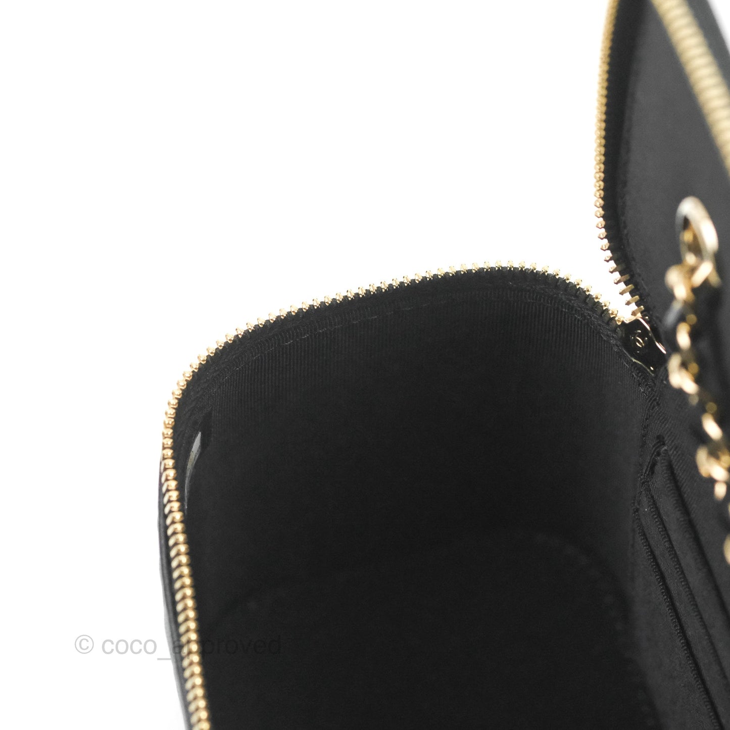 Chanel Vanity Rectangular Camellia Embossed Black Lambskin Gold Hardware