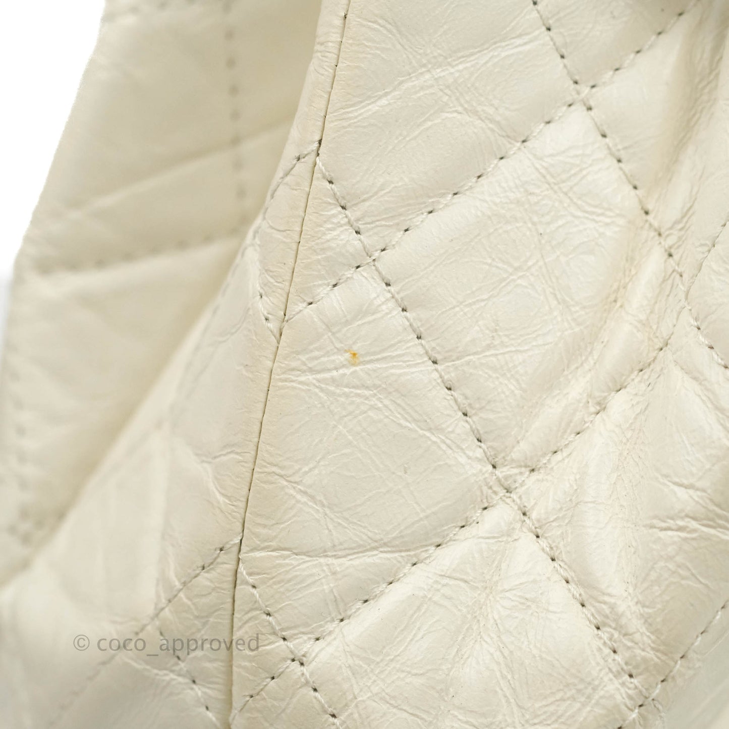 Chanel Small Gabrielle Backpack White Black Aged Calfskin