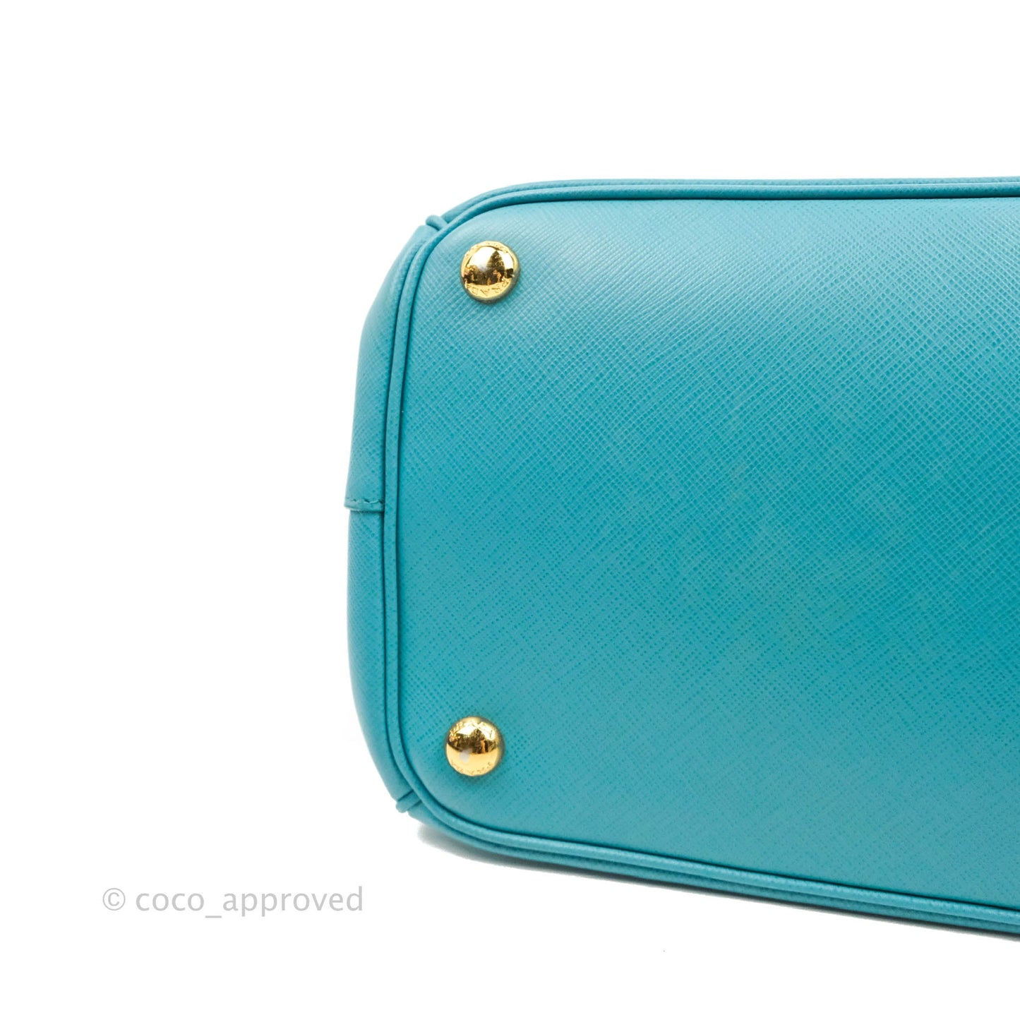Prada Double Zip Lux Saffiano Tiffany Blue Large Tote Bag