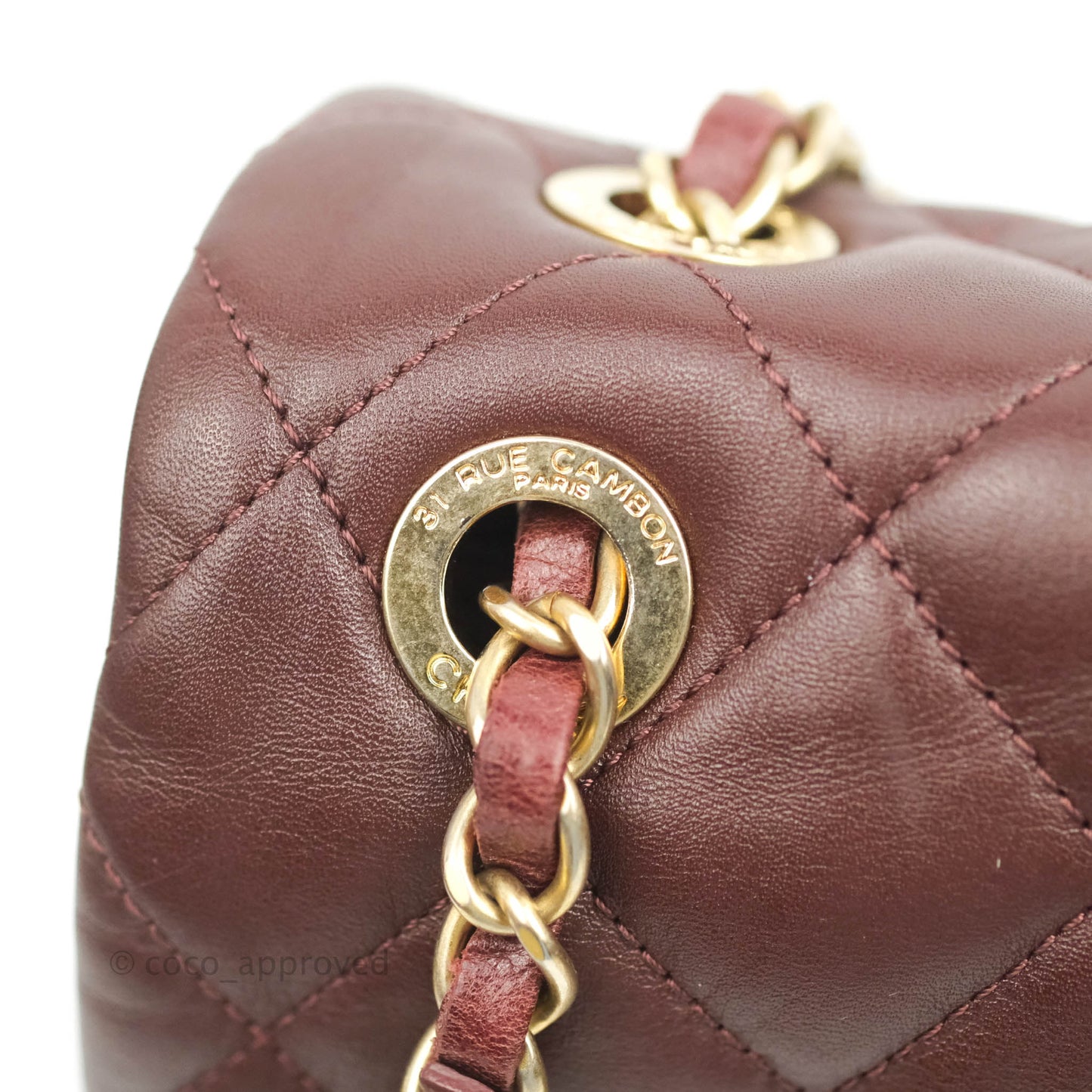 Chanel Quilted Jumbo Soft Elegance Flap Bordeaux Calfskin Aged Gold Hardware