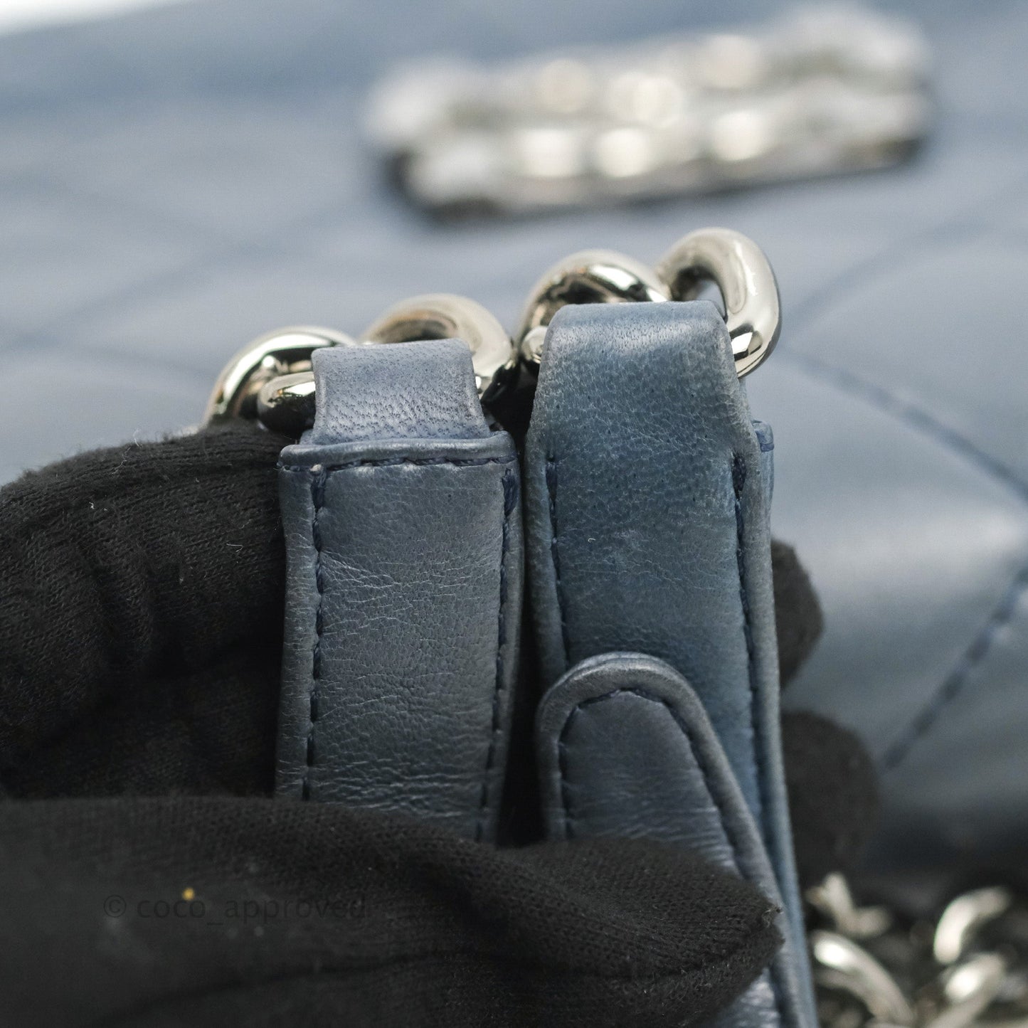 Chanel Boy Clutch With Chain Lambskin Dark Silver Hardware