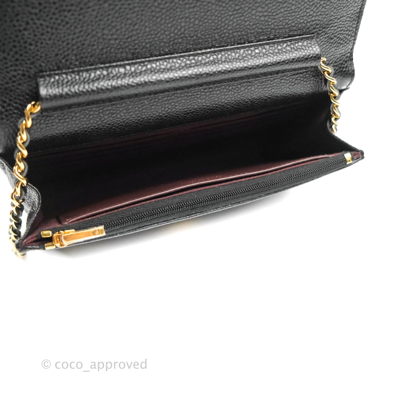 Chanel Quilted WOC Black Caviar Gold Hardware