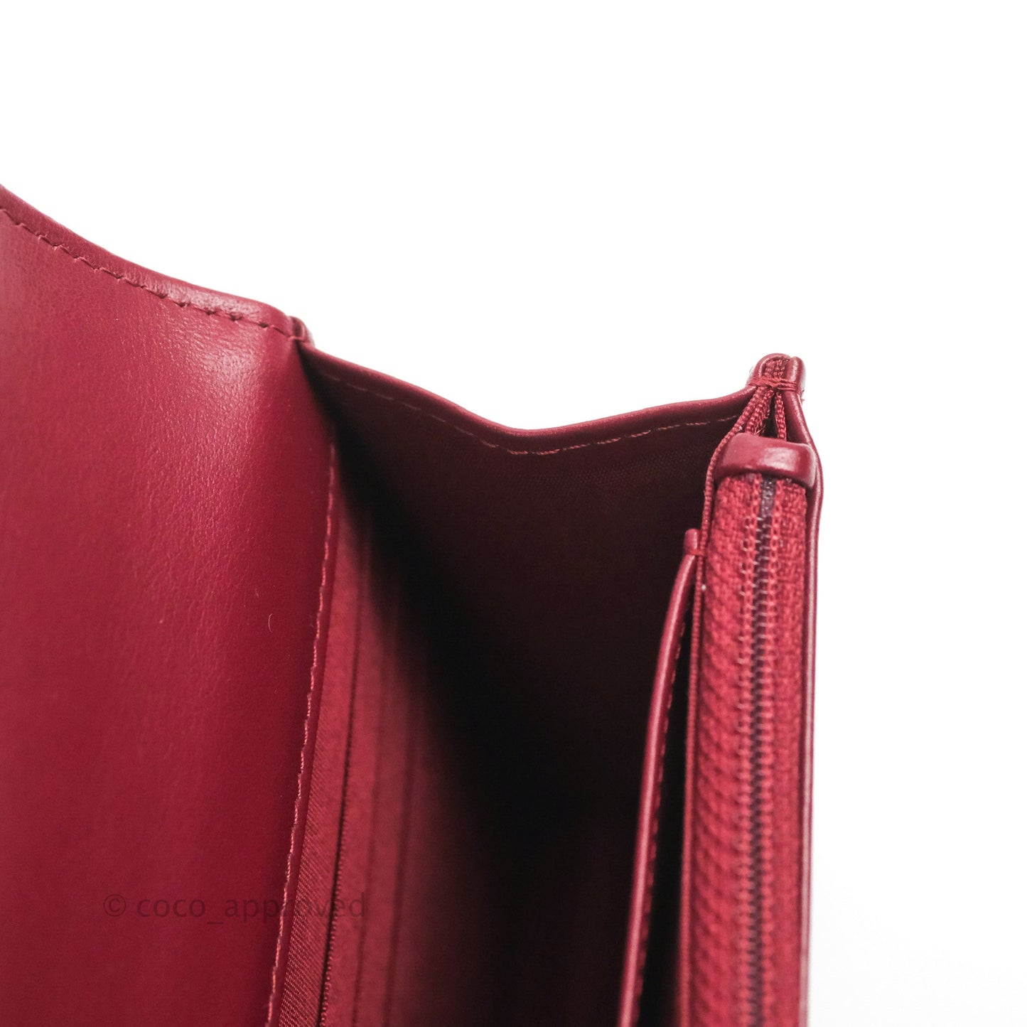 Chanel Quilted Perfect Fit Adjustable Wallet On Chain WOC Burgundy Calfskin Aged Gold Hardware