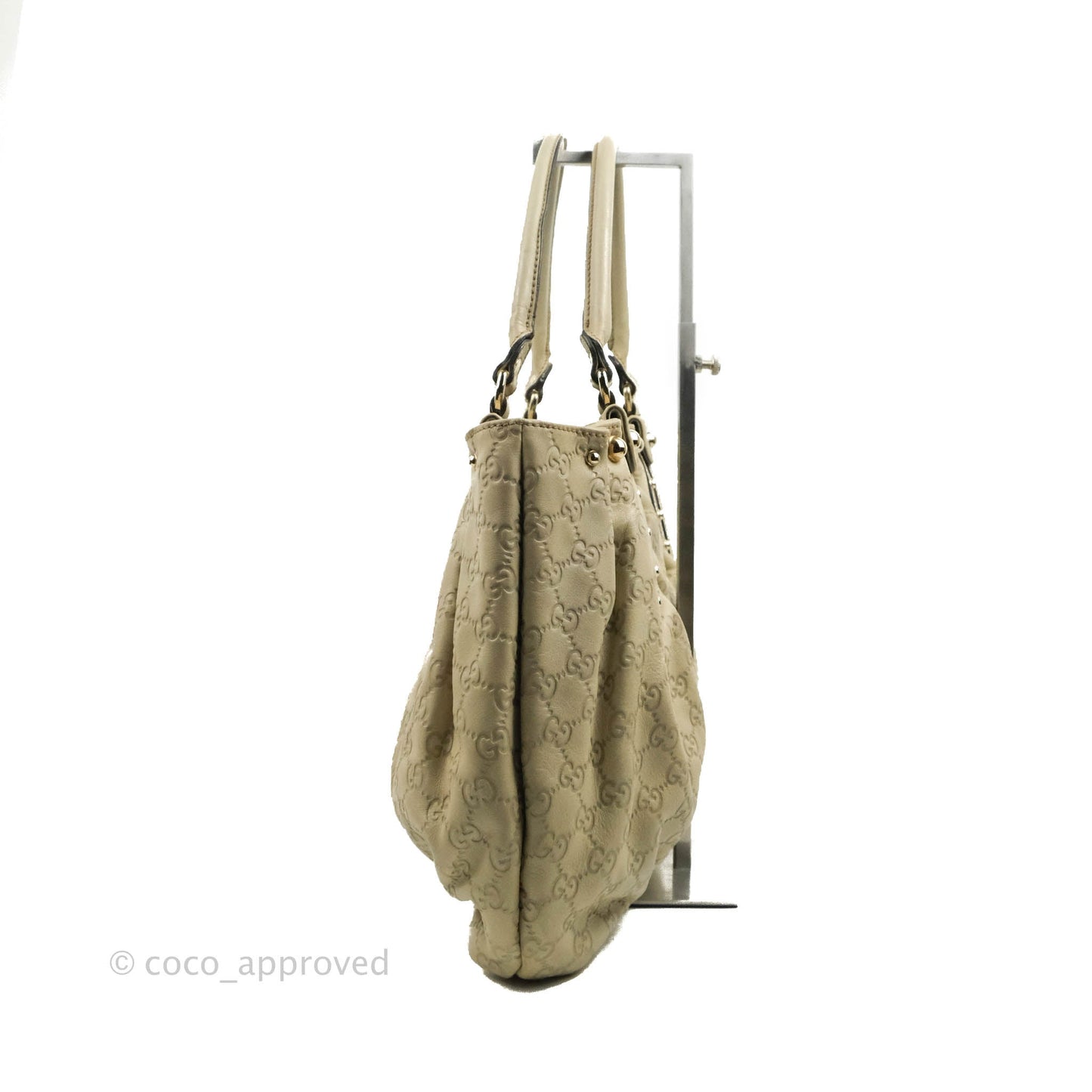 Gucci Medium Pelham Tote Studded Guccissima Leather