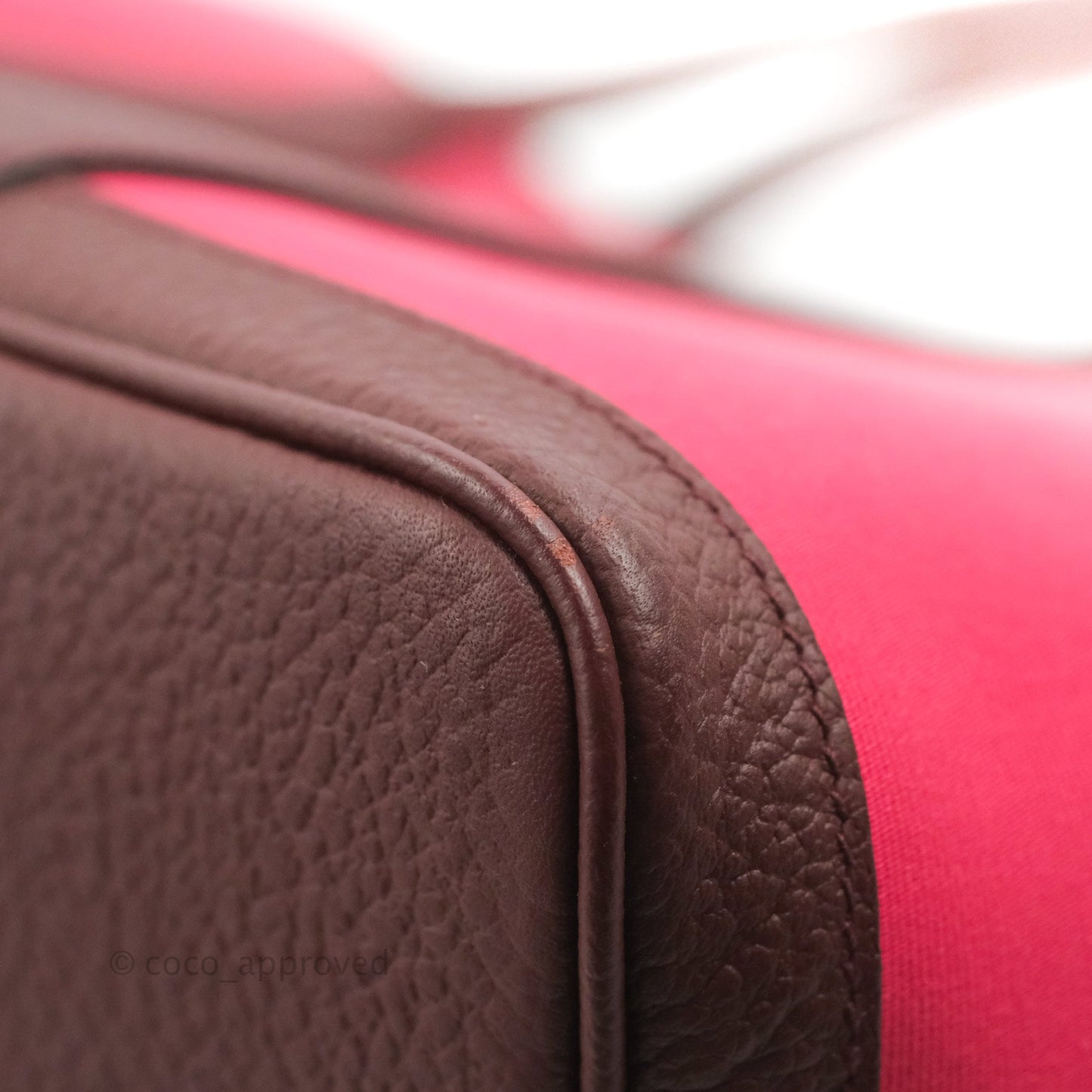 Hermès Garden Party 36 Rose Extreme/ Bordeaux Canvas