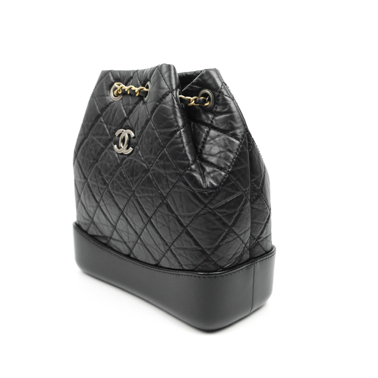 Chanel Small Gabrielle Backpack Black Aged Calfskin