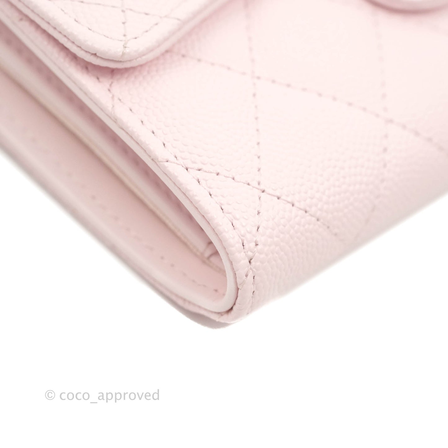 Chanel Quilted Medium Flap Wallet Pink Caviar Gold Hardware
