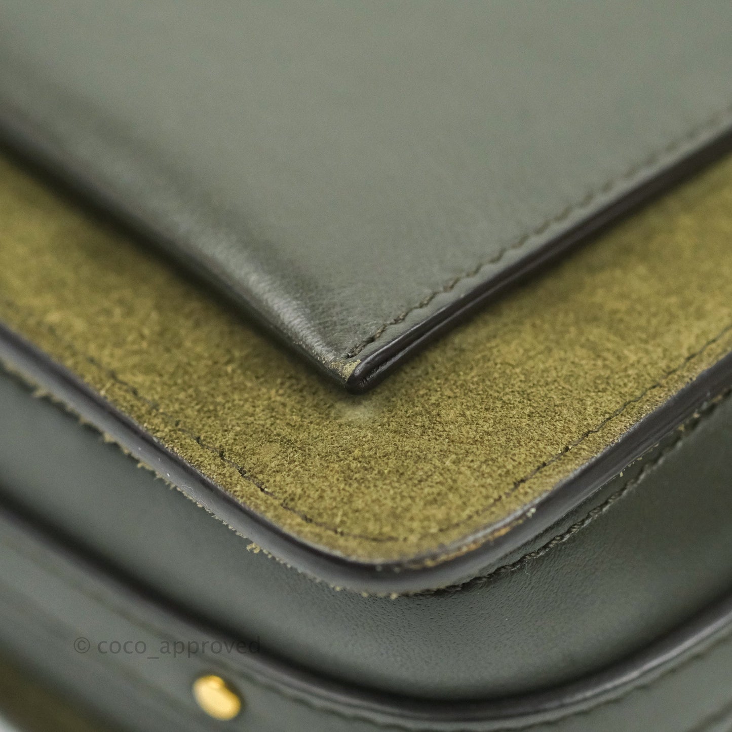 Chloe Small Roy Bag Army Green Calfskin Gold Hardware