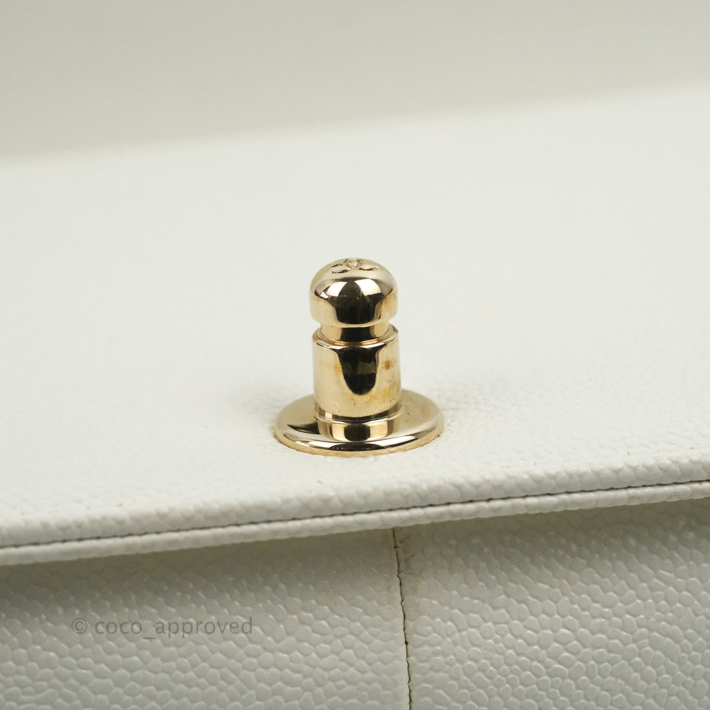 Chanel Quilted Medium Boy White Caviar Gold Hardware