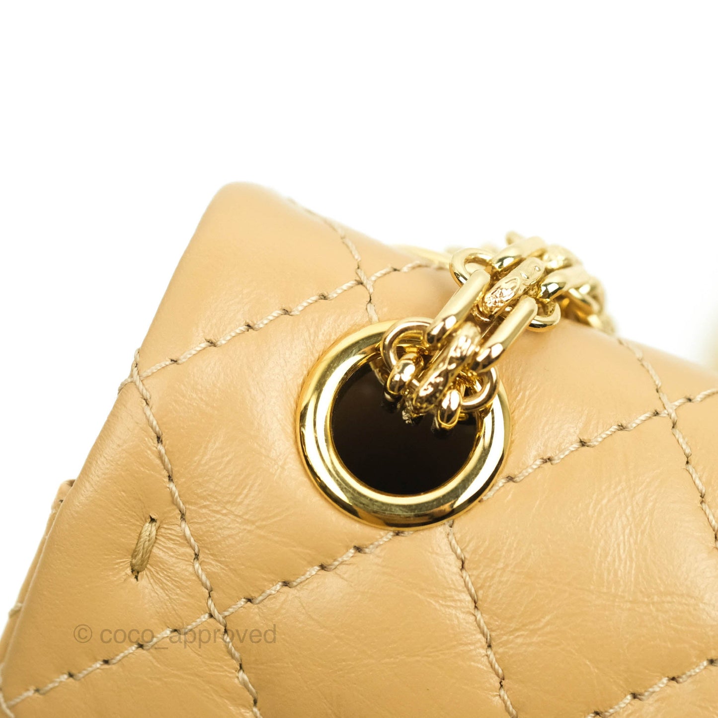 Chanel Mini Reissue 224 Dark Beige Aged Calfskin Gold Hardware
