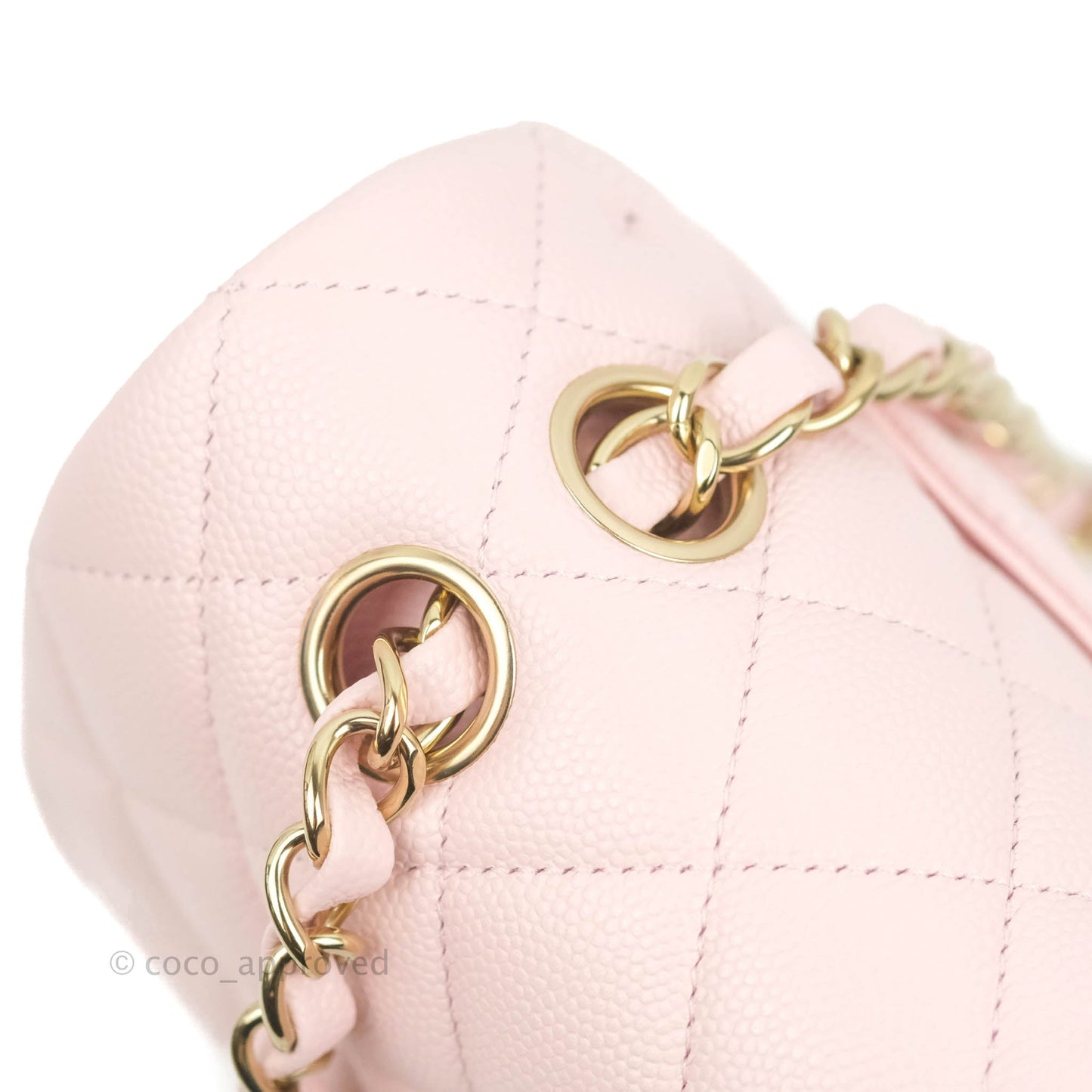 Chanel Classic Small S/M Flap Pink Caviar Gold Hardware 22S