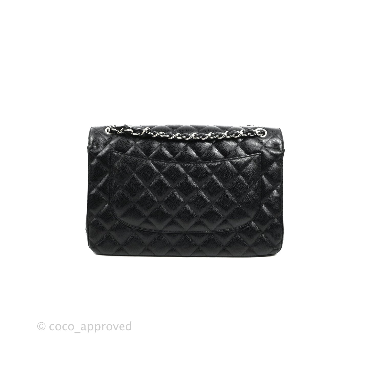 Chanel Jumbo Double Flap Black Caviar Silver Hardware⁣⁣