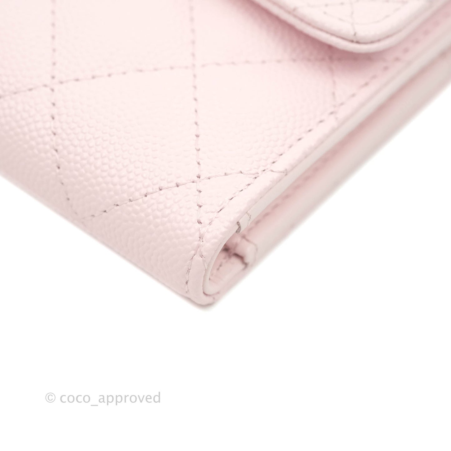 Chanel Quilted Medium Flap Wallet Pink Caviar Gold Hardware