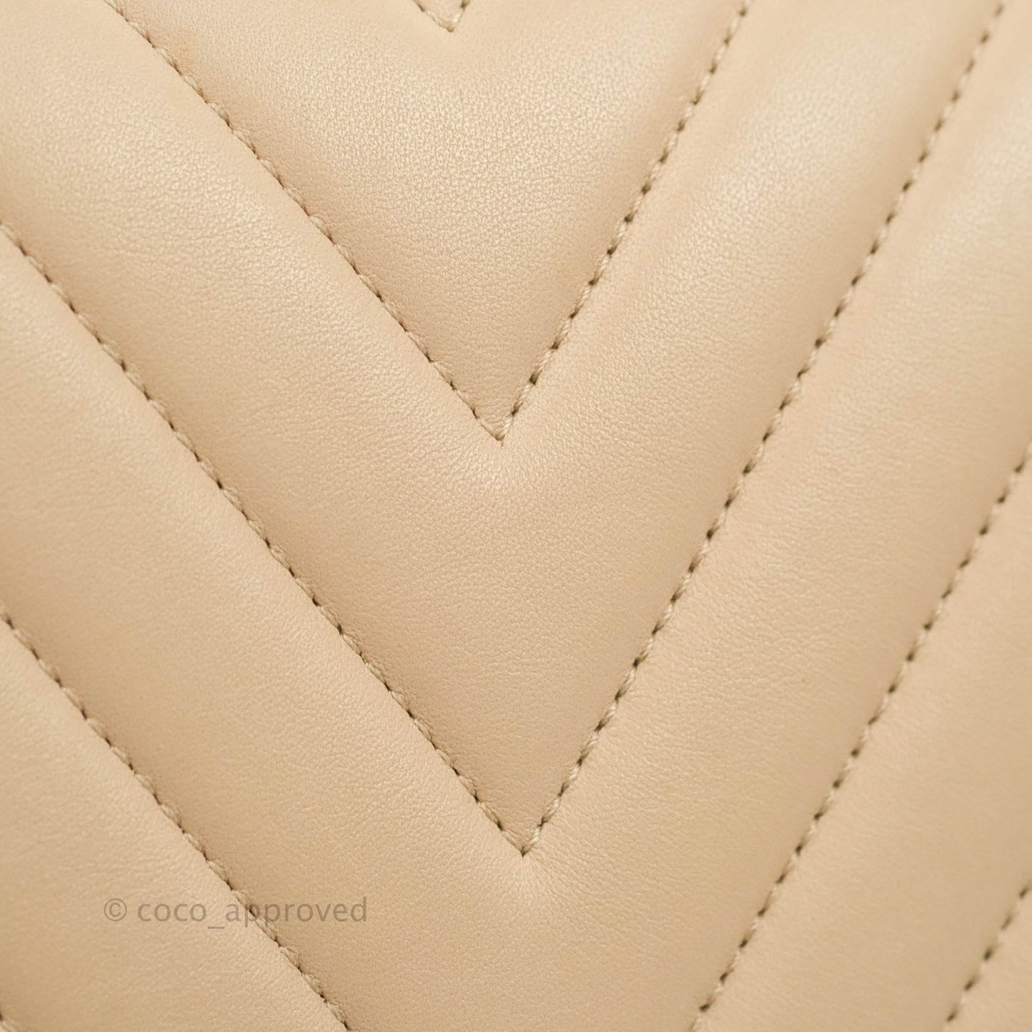 Chanel Chevron Medium Boy Light Pink Beige Calfskin Silver Hardware