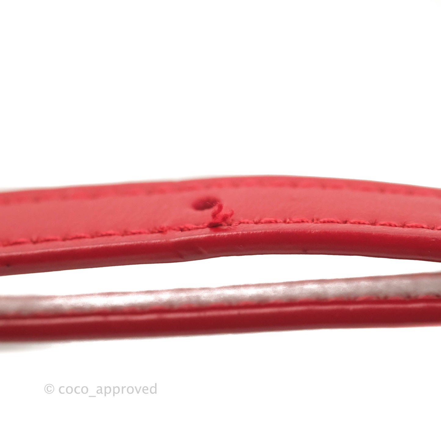Saint Laurent Lou Quilted Camera Bag Red Calfskin Gold Hardware