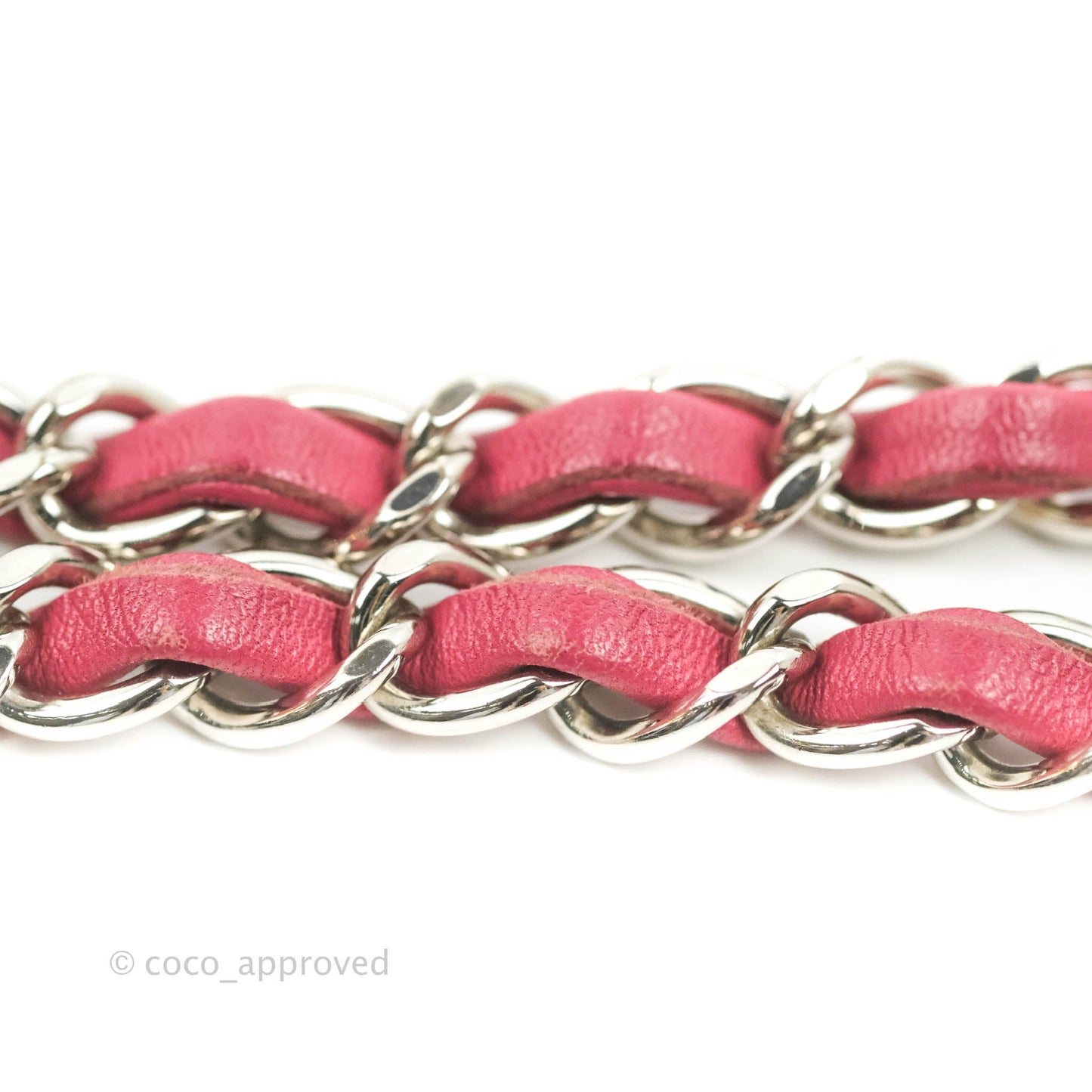Chanel Quilted Mini Rectangular Flap Raspberry Pink Lambskin Silver Hardware