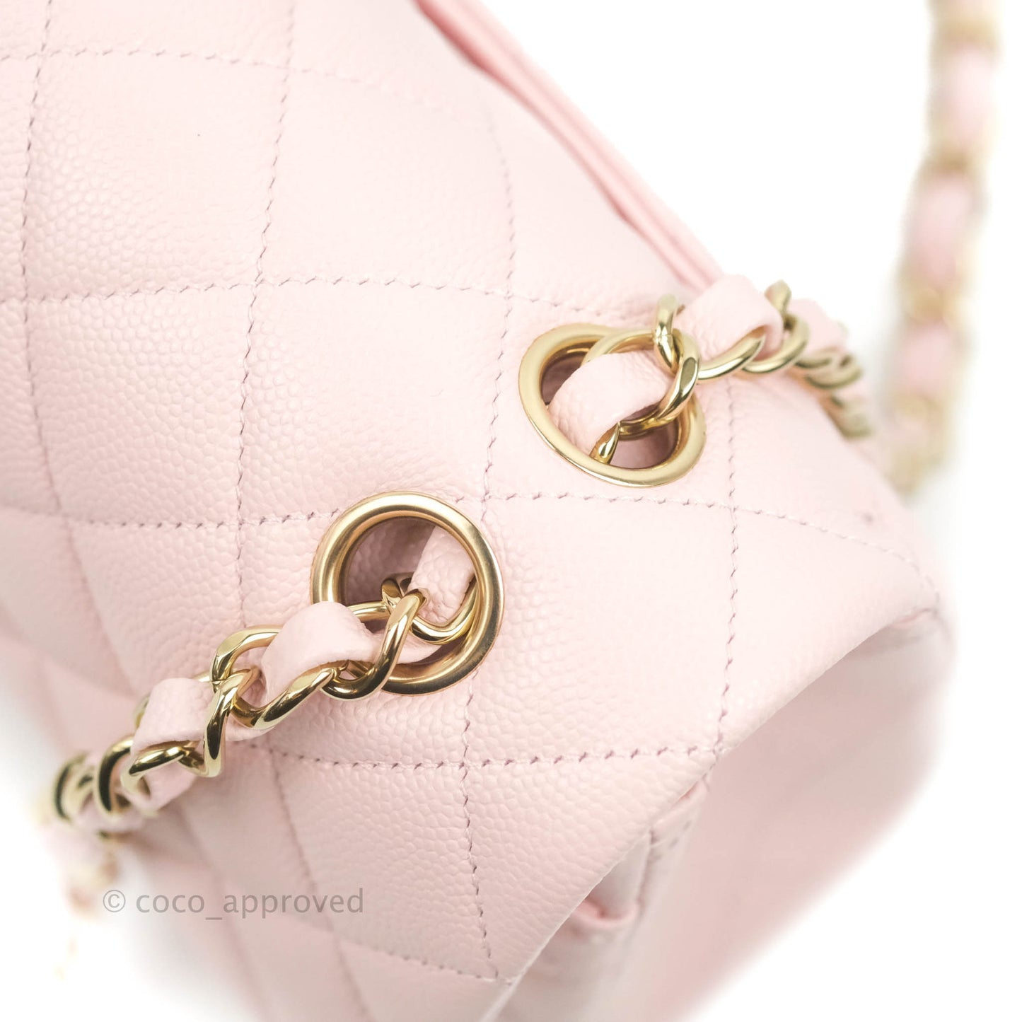 Chanel Classic Small S/M Flap Pink Caviar Gold Hardware 22S