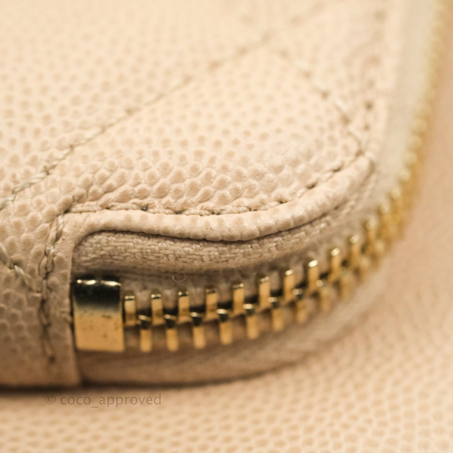 Chanel Quilted Medium Business Affinity Flap Light Beige Caviar Gold Hardware