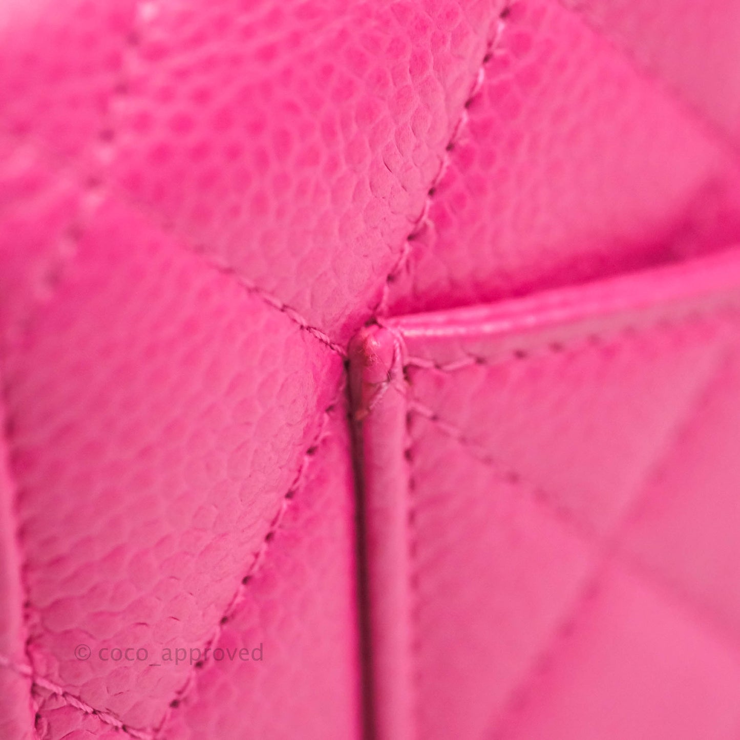 Chanel Quilted Wallet on Chain WOC Pink Caviar Silver Hardware